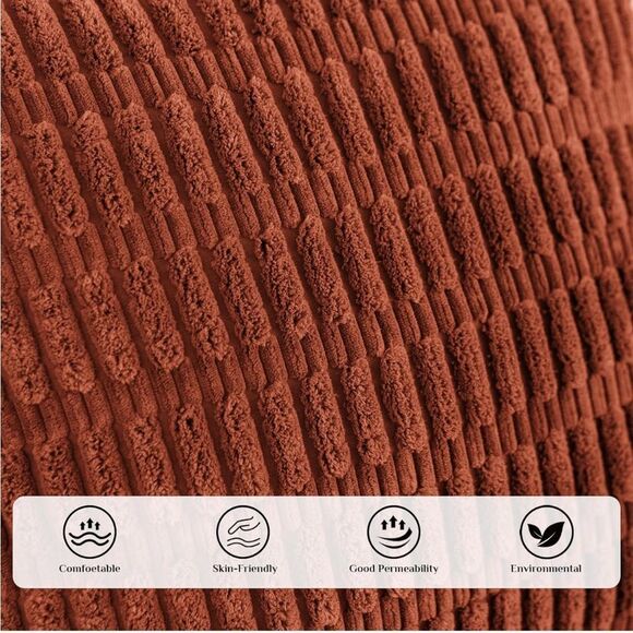 Rust colored  Textured Throw Pillow Covers - Picture 4 of 4